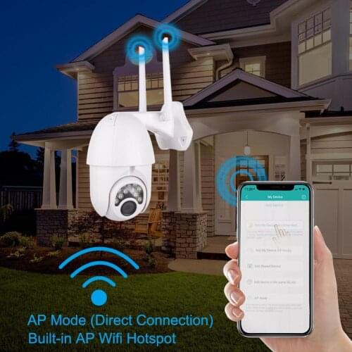 2MP HD Wifi Security Camera 1080P Water Resistant Audio Wireless Network Camera Household Monitoring Secure Night Vision Camera