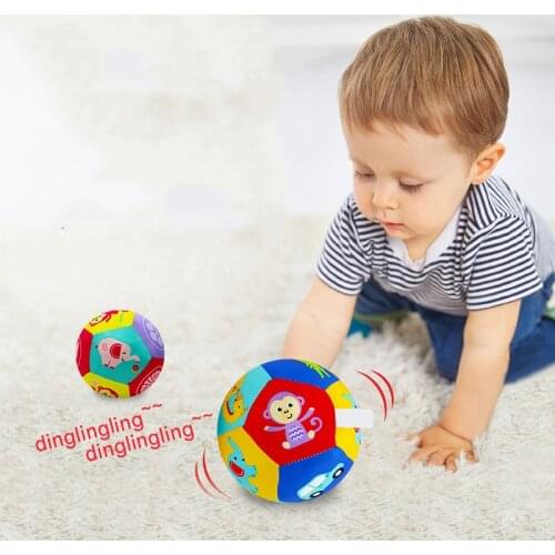 2019 soft plush mobile toy with sound baby rattle childrens baby toy animal ball baby fitness ball toy baby gift
