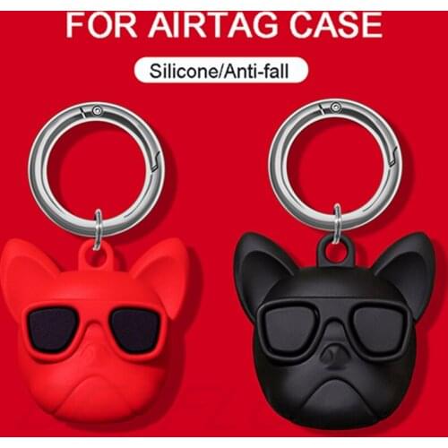 3D Cartoon Dog Case For Airtag Case Silicon Cat Locator Tracker Protecte Cover For Apple Airtags Keychain Protection Cover Funda