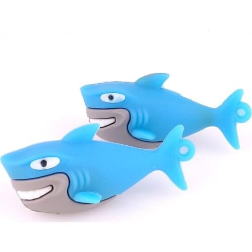 5pcs Fashion Blue Ocean Shark Design Charms for DIY Decoration Neckalce Key Chain Craft Jewelry Making