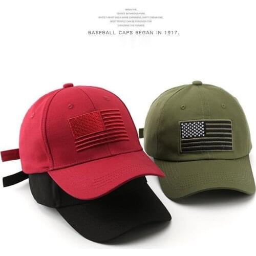SLECKTON Cotton Baseball Cap for Men and Women USA Flag Embroidery Hat Casual Snapback Hat Camouflage Military Hats Unisex Gorra