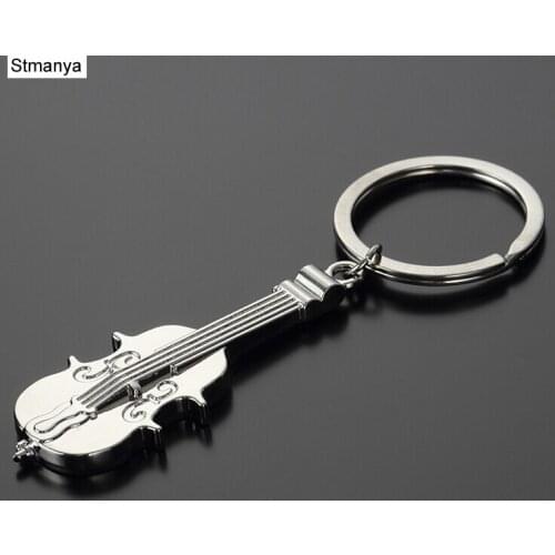 Guitar Keychain New Unisex Mini Guitar Key Chain classic Buckle Key Ring Car Keychain bag pendant For Lovers Day Gift 17151