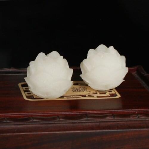2pcs/lot Fancy Manual Carved Lotus Shape Loose Beads 20x21mm Natural Charm Bodhi Flower Spacer Beads DIY Jewelry Accessories