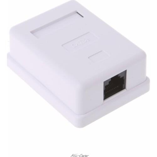 Cat5e RJ45 Wall Coupler Jack Adapter 8P8C HM-HB01 Model UTP Unshielded Single Port Desktop Mount Box