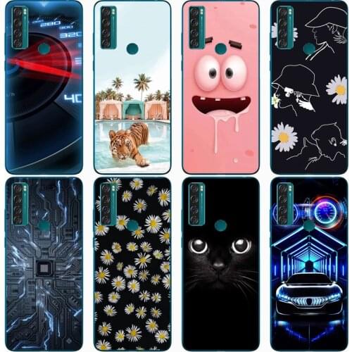 For TCL 20 SE Case Rose Wolf Cute Patterned Cover Soft Silicon Phone Case for TCL 20S Top Quality