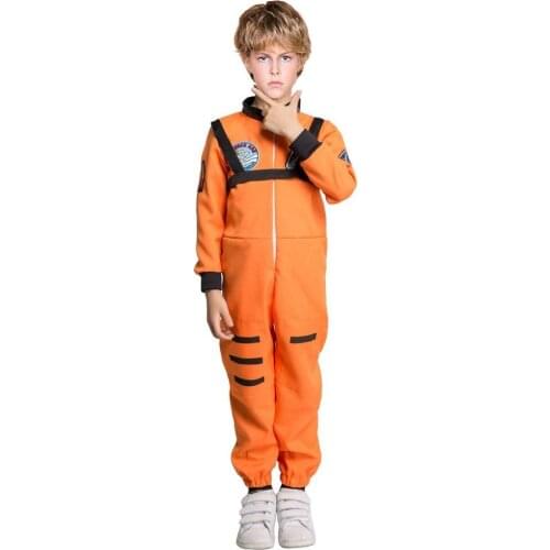 Childrens Astronaut Costume Space Suit Cosplay Boys Girls Teens Halloween Carnival Puim Festival Childrens Costume Jumpsuit Sp