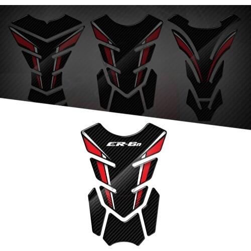 For Kawasaki ER6N ER-6N All Year 3D Carbon-look Motorcycle Tank Pad Protector Sticker