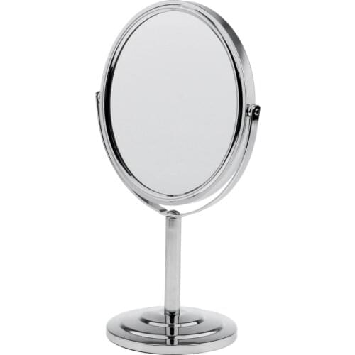 Double Sides Magnification & Normal Tabletop Mirror /Rotating Desktop Makeup Mirror