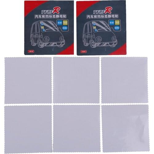 Car Electrostatic Paste Film Non-Sticker Windshield Patch For Inspection License Pass Permit Tax Payment Proof Sign