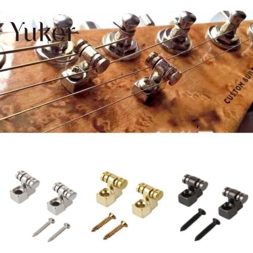 Yuker 2Pcs Electric Guitars Roller String Trees Retainer Mounting Tree Guide Electric Guitar Parts Replacement Accessories