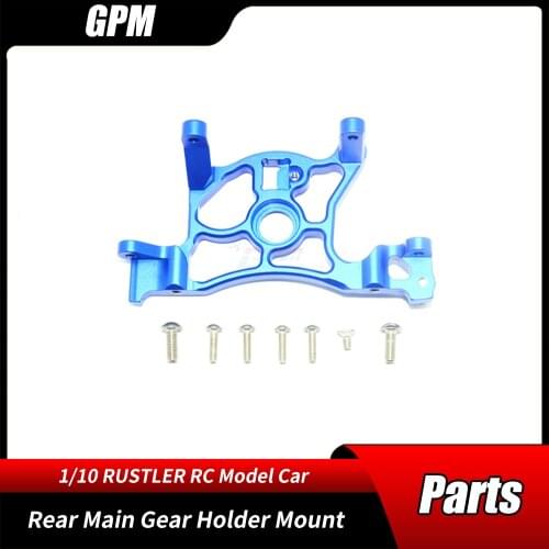 GPM 1/10 RUSTLER 4X4 VXL 67076-4 Monster Upgrade Accessories Aluminum Alloy Rear Main Gear Holder Mount RC Car Parts