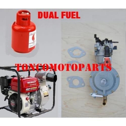LPG NG conversion kits 168F for water pump engine GX160 dual fuel carburetor + 90cm*90cm scarf as gift