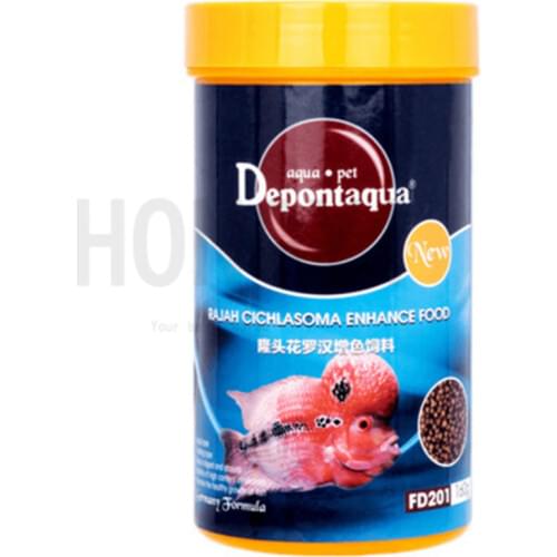 Depontaqua 1 piece tropical fish feed super humpy and color enhanced food for flowerhorn fish rajah cichlasoma enhance food