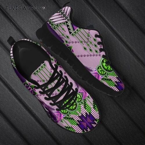 ELVISWORDS Stylish Tribal Navajo Pattern Leisure Brand Design Air Mesh Sneakers for Ladies Comfortable Womens Walking Shoes Hot