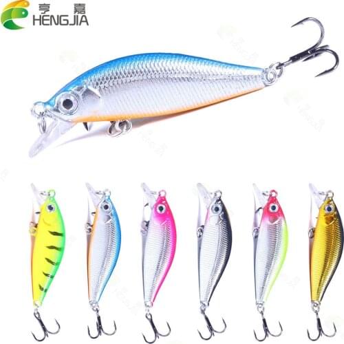 HENGJIA 5CM 3g Mini Sinking Minnow Fishing Lure Laser Hard Artificial Bait Fishing Wobblers Pike Carp Bait Fishing Tackle