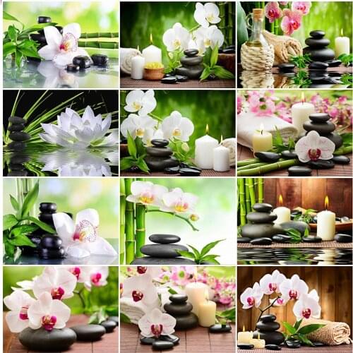 MomoArt Diamond Painting Orchid Rhinestone Art 5D DIY Full Square Diamond Embroidery Flower Cross Stitch Mosaic Home Decoration