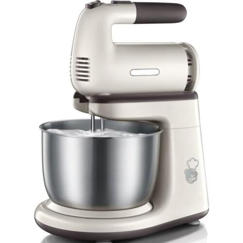 Desktop handheld dual use 5 files egg beater stainless steel mixing bowl electric dough mixer