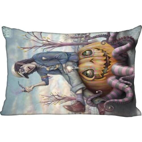 Cushion lowbrow illustration Cover Throw Pillow Case Rectangle Cushion For Sofa/Home/Car Decor Zipper Custom PillowCase