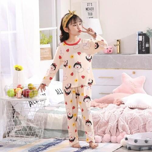 2-14 years Girls Bow New style Pajamas Sets Casual Silk Sleepwear Children Pajamas Long Sleeve Tops Pants Nightwear Sets