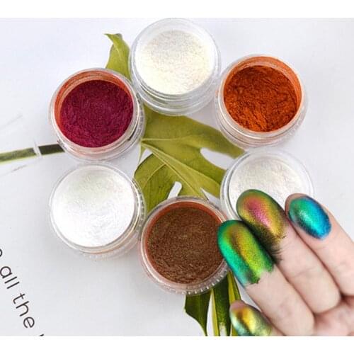 Pearlescent Powder Portable DIY Attractive Metallic Color Shift Pigment Powder for Household Pearlescent Powder