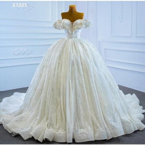 Luxury Princess Wedding Dresses 2021 Ball Gown Off The Shoulder Wedding Gowns Shiny Vestido De Noiva Sequins Robe De Mariee