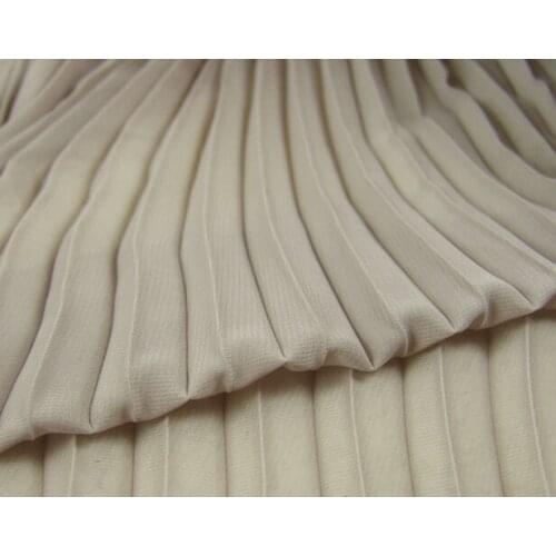 2 meters 150cm 59" width khaki crumple accordion pleated tulle chiffon fabric wedding dress clothes materials MM121