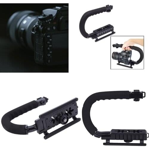 Stabilizer for Camera Smartphone Action Camera Camcorder Foldable Handle Grip Handheld Video Rig Steadicam Holder