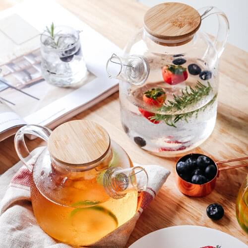 Cool kettle glass high temperature resistant household cold water cup cold kettle Nordic transparent kettle teapot