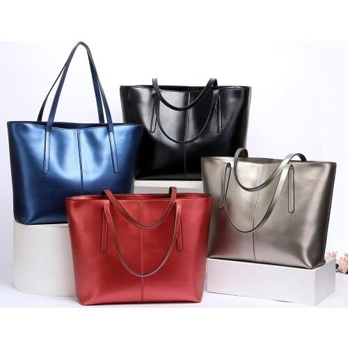Tote Bag Women New Large Capacity Commuter Bag Ol Genuine Leather Shoulder Bagsdumpling Type Handbags Sac a Main Pearl Leather