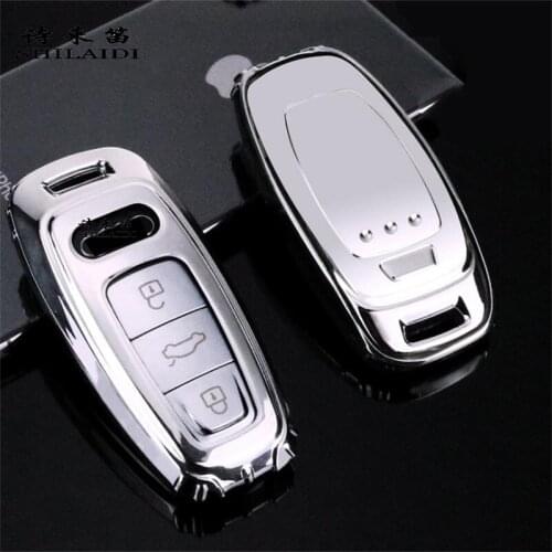 Car Styling TPU Key Case Shell Bag Protective Key Ring Covers Stickers For Audi A6 C8 4K A7 4K8 A8 Q8 Interior Auto Accessories
