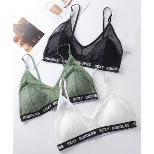 Womens Lace Sexy Bras Lingerie Mesh Transparent Underwear Femme Crop Top Push Up Ultrathin Bra Sexy Bralette For Girls Intimate