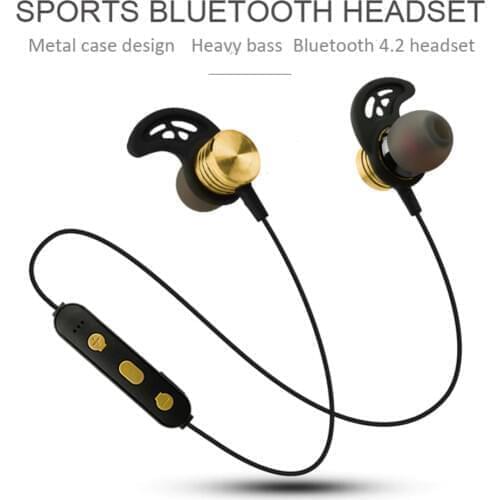 ZHY-11 Bluetooth-compatible 4.2 Earphone Magnetic Wireless Headphones Headset Sport Stereo Magnetic Auriculars With Mic