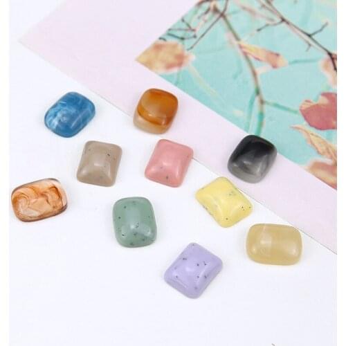 10pcs New Design hot-sales Cream Particles Smudge Resin Patch Earrings For Women Hair Accessories Material Diy Jewelry Making