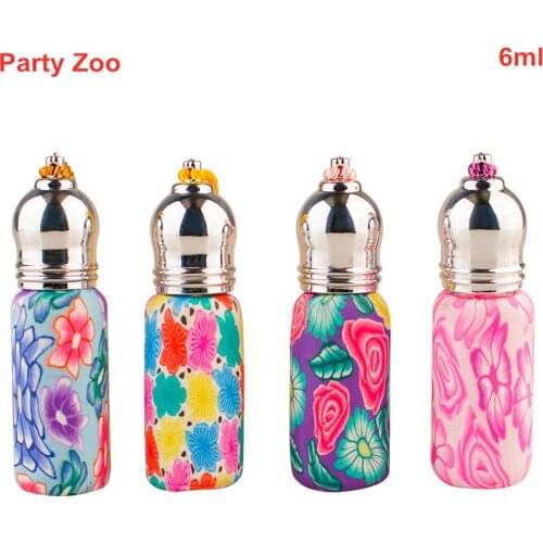 500 X Colourful Frosted Bottle 6ml Mini New Soft Pottery Empty Roll-on Essential Oil Bottle With Perfume Pendant Cork Lid