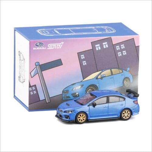 JACKIEKIM Diecast Toy Car Model 1:64 Scale Subaru S207 STI Super Racing Classical Vehicle Exquisite Educational Collection Gift