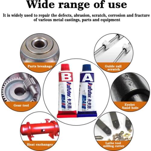 Car Auto Accessories A+B Metal Repairing Super Glue Adhesive Filler Iron Steel Auto Radiator Vehicle Welding Glue16G 65g/70g
