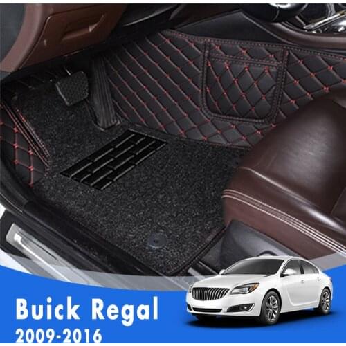Car Floor Mats For Buick Regal 2016 2015 2014 2013 2012 2011 2010 2009 Double Layer Wire Loop Carpets Auto Accessories Styling