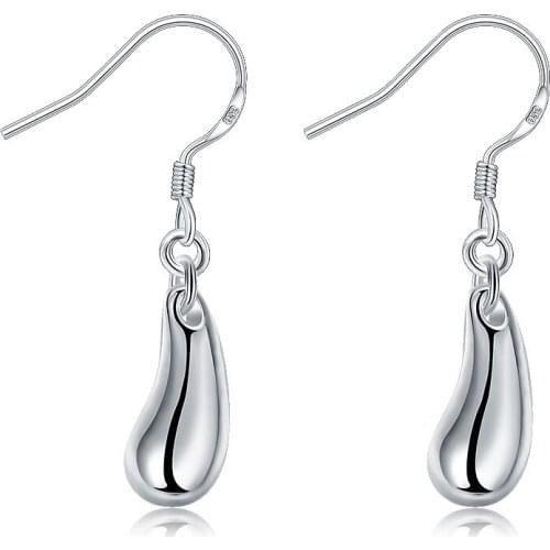 Free shipping silver cute beautiful compact simple exquisite classic drop party earrings 2021 trend classic jewelry