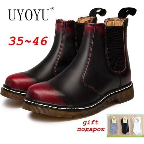 Unisex 2020 Genuine Leather Top Quality Women Ankle Boots Men Maetens Chelsea Martinss Dr Motorcycle Women Shoes Female Boots