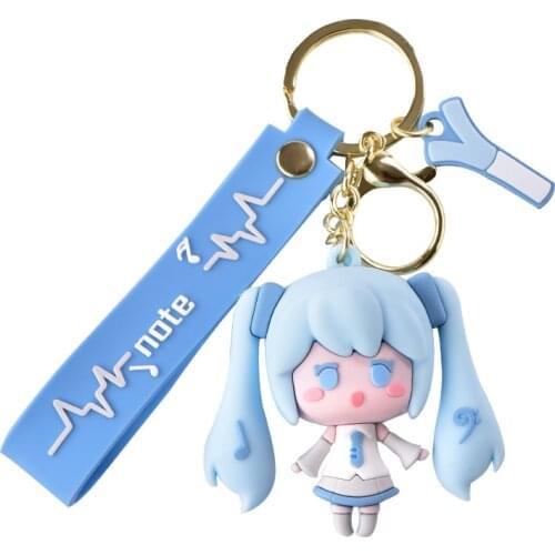 PVC Maiden Doll Keychain Silica gel Decorations Bag Pendant Keybuckle Cartoon Anime Fashion Key chain Keyring Kawaii Men Gift