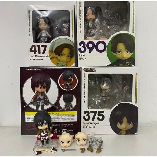 Attack on Titan Levi Figure Anime Eren Jaeger Levi Ackerman Figure Model Toy Gift for Christmas