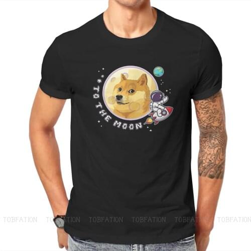 Bitcoin Cryptocurrency Art Dogecoin Rocket Crypto Meme T Shirt Graphic Summer Loose Cotton Mens Tees Harajuku O-Neck TShirt