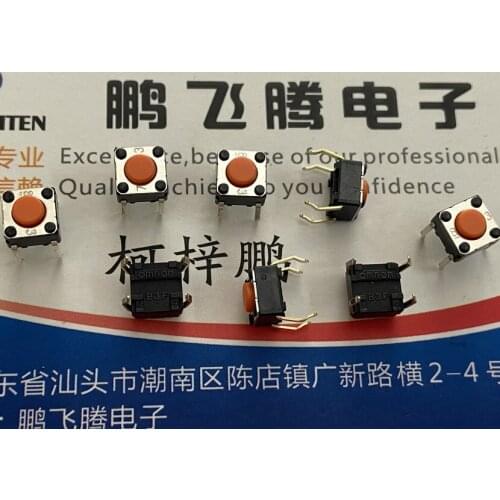 10PCS/lot Imported Japanese Omron B3F-1005 touch switch 6*6*4.3 in-line 4-pin button micro-movement 2.55N