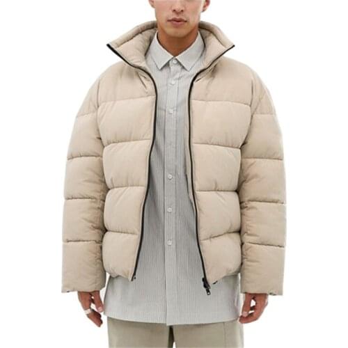 Custom winter short wind breaker down puffer jacket for men