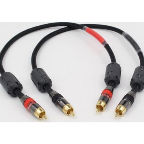 Oxygen Free Copper 2RCA Male To Male HIFI Audio Cable