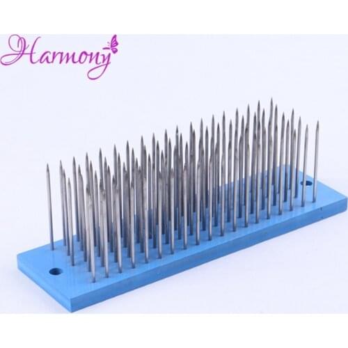 1pcs Blue color Hair hackle with 93 pcs needle for comb machine weft,small steel comb hair extension tools