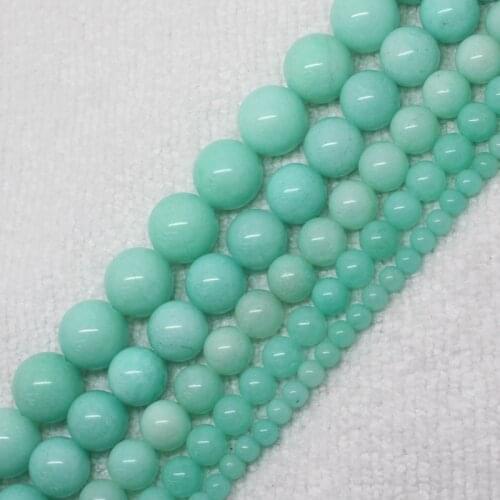 Amazonite Color Jades 4-12mm Round Loose Beads 15",BeadsFor DIY Jewelry Making !We provide mixed wholesale for all items
