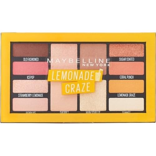 Maybelline New York Lemonade Craze Eyeshadow Palette Eye Make up Eyeshadow Pink Orange Peach Yellow Brown