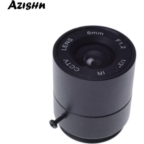 Wholesale CCTV LENS 6mm 53degrees 1/3" F1.2 CCTV Fixed Iris IR Infrared CS Mount Lens For Security CCTV Camera
