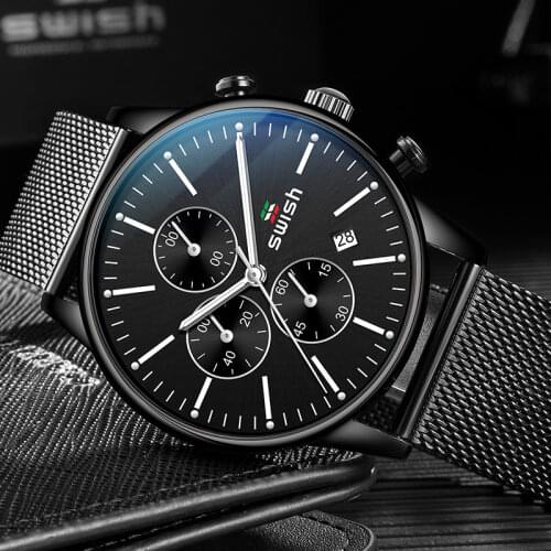 Steel band couple watch briefly designed working wristwatch fashion officer clock